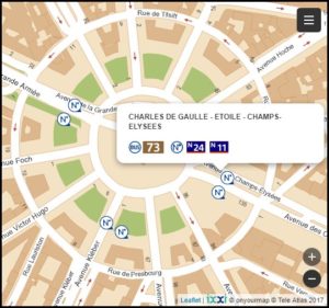 Plan de quartier del sito RATP