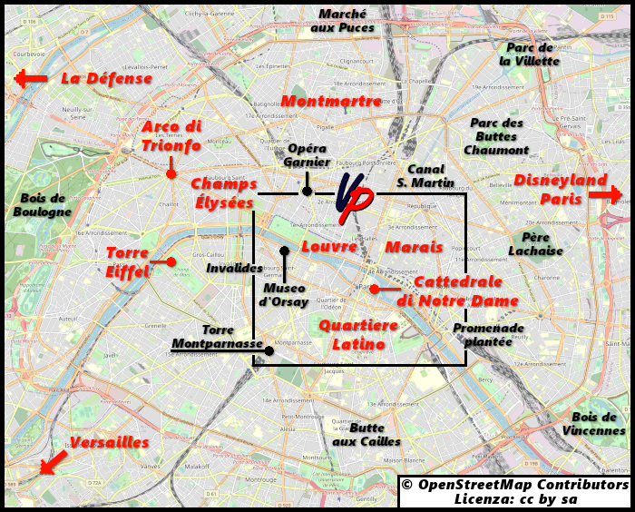 Mappe personalizzate di Parigi