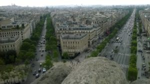 Parigi dalla sommità dell’Arco di Trionfo