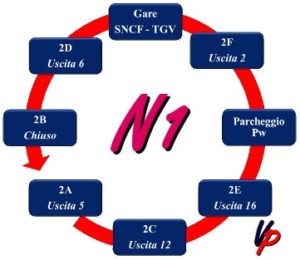 Il percorso della navetta N1