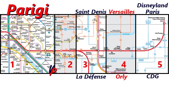 Le zone tariffarie del trasporto pubblico dell’Île de France