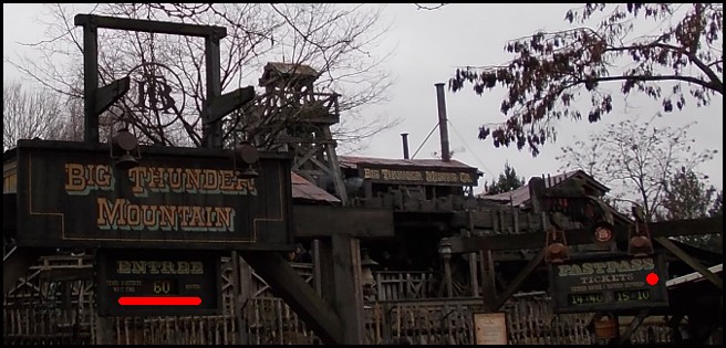 Il tempo d’attesa alla Big Thunder Mountain e l’intervallo orario del Fastpass