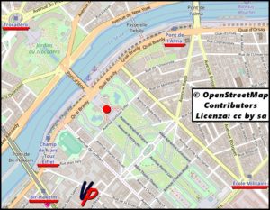 Mappa delle stazioni più comode per raggiungere la torre Eiffel
