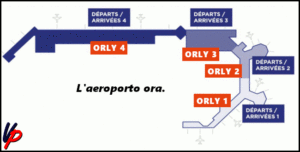 L’aeroporto di Orly nell’attuale configurazione e in quella precedente