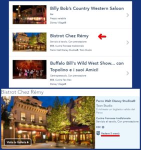 Come trovare i menù dei ristoranti di Disneyland Paris?
