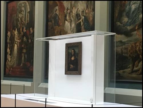 La Gioconda nella sua temporanea collocazione nel 2019