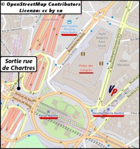 Mappa dei dintorni di Porte Maillot