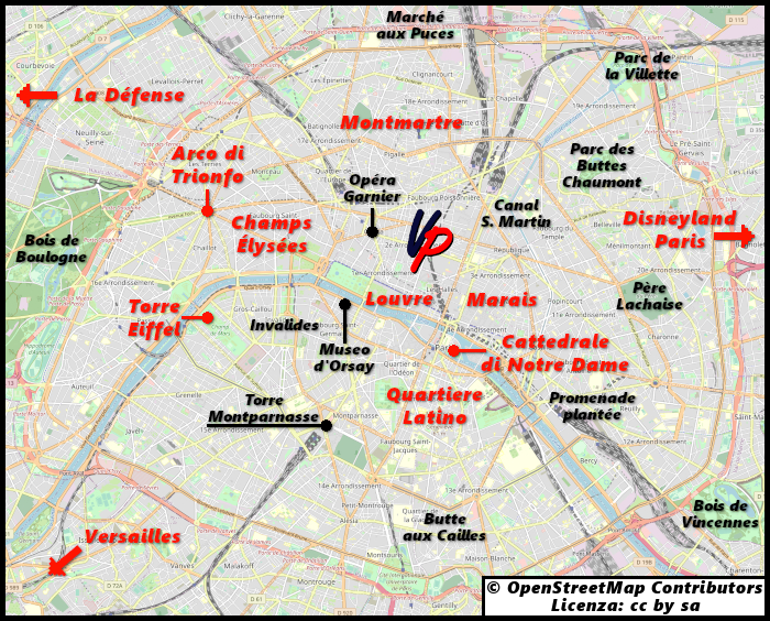 Mappe personalizzate di Parigi