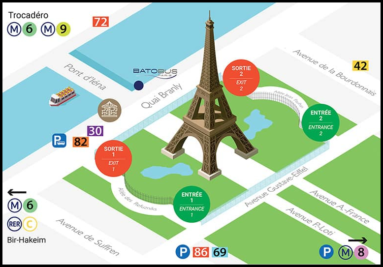 Come accedere alla torre Eiffel?