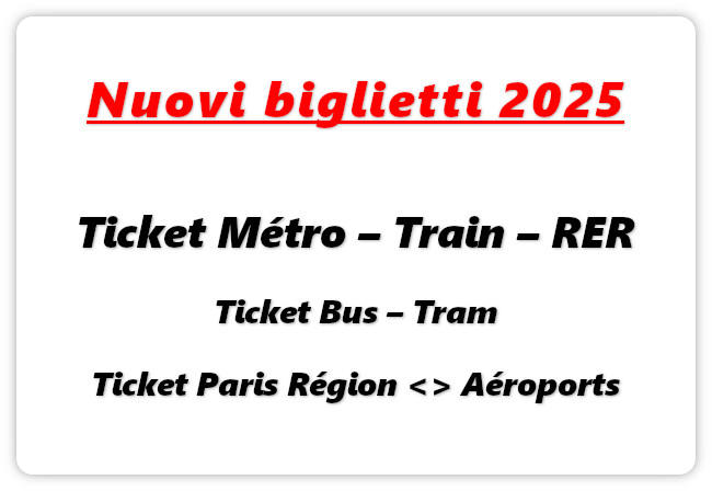 Ticket Métro Train RER